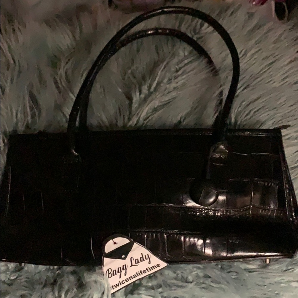 Black reptile design patent leather ❤️